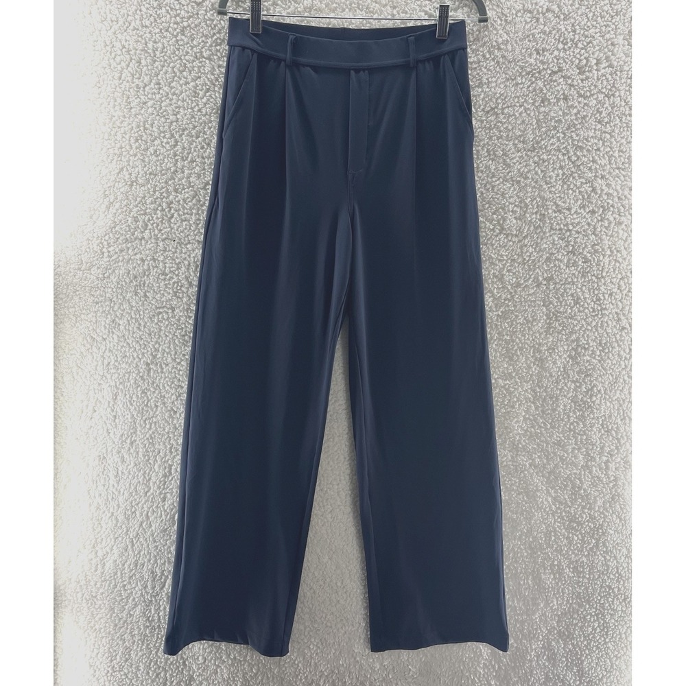 Halara Womens Pants Blue‎ Size Medium High Rise Wide Leg Polyester Blend